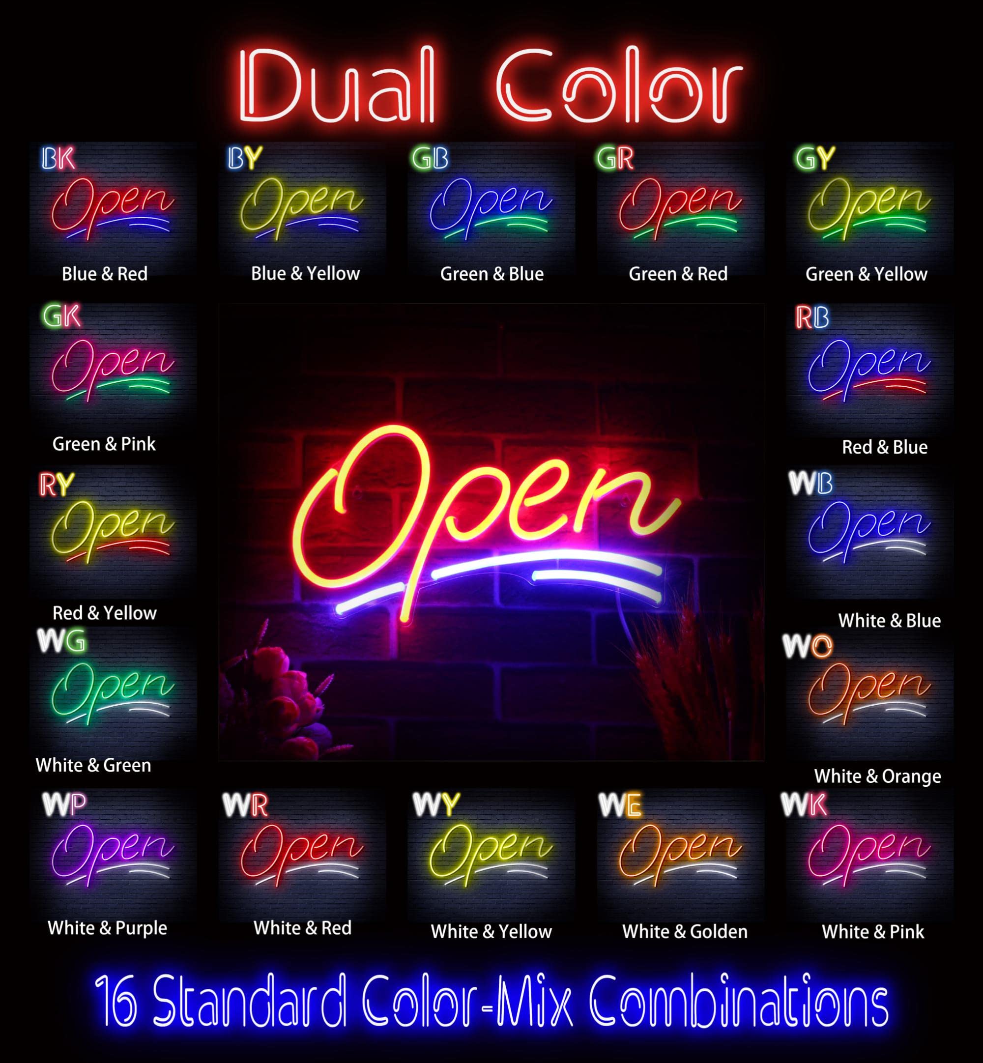 Amazon.com : ADVPRO Open Sign Flex Silicone LED Neon Sign - Blue